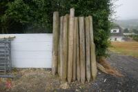 30 5'6" WOODEN FENCE POSTS