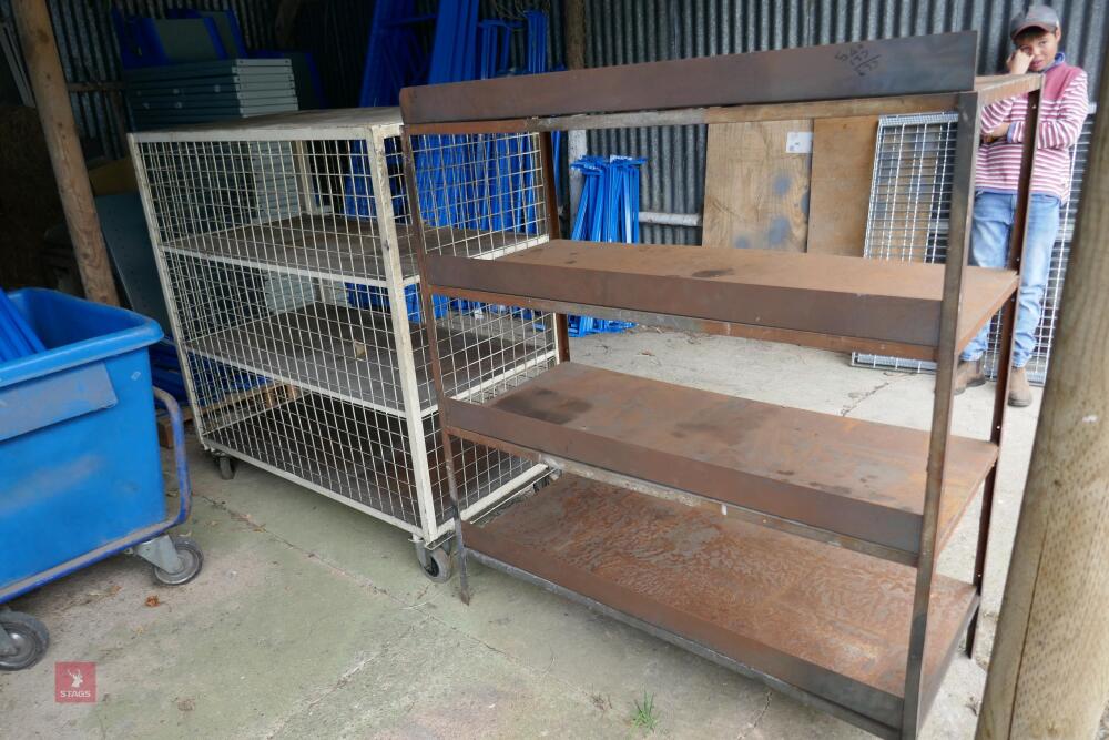 2 METAL STILLAGES