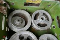 BOX OF ALUMINIUM PULLEYS - 2